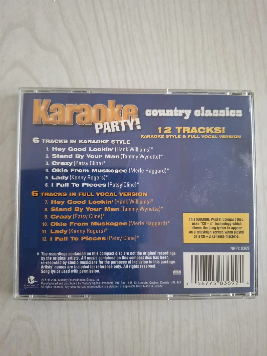 Karaoke Party Country Classics CD - photo 2