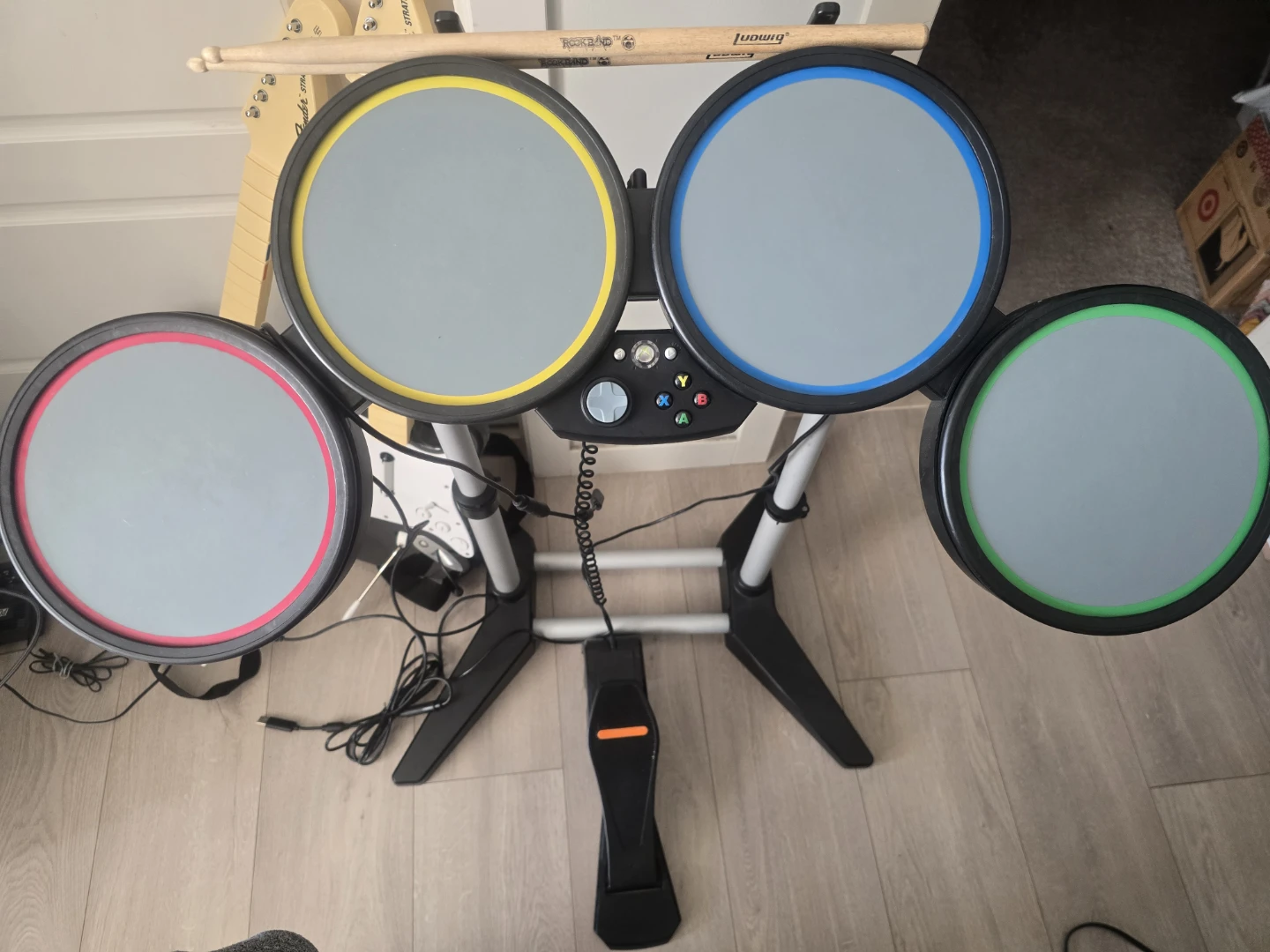 Offical Xbox 360 Wired Drum Set, Guitar & Games $8+ - photo 2