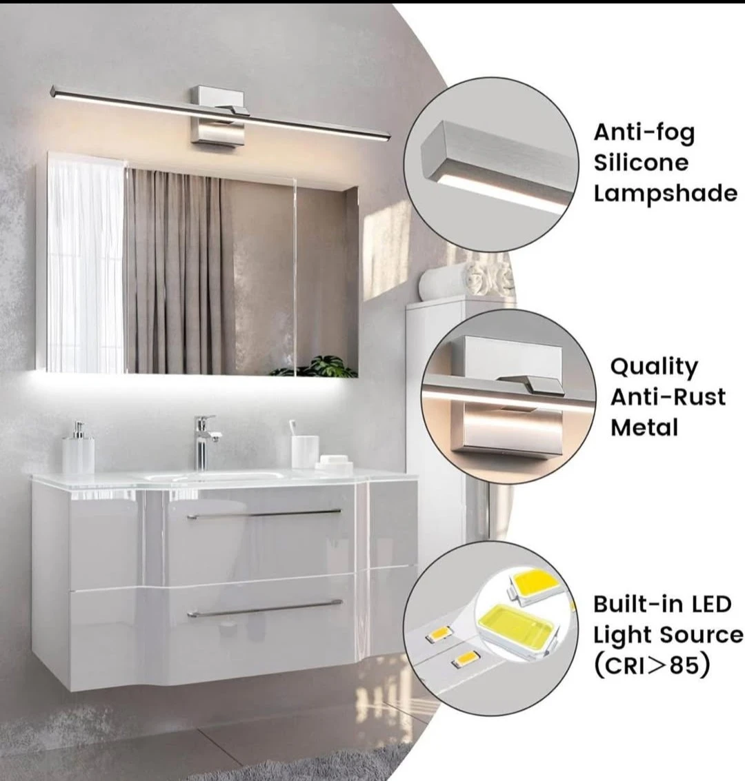 CCYCOL LED Vanity Light - Nickel Finish - photo 5