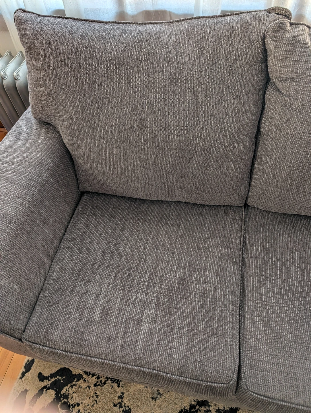 Grey Loveseat Couch - photo 2