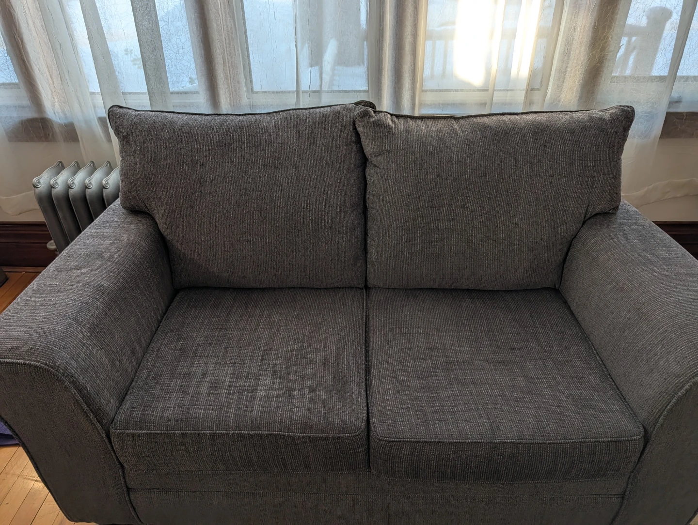 Grey Loveseat Couch - photo 3