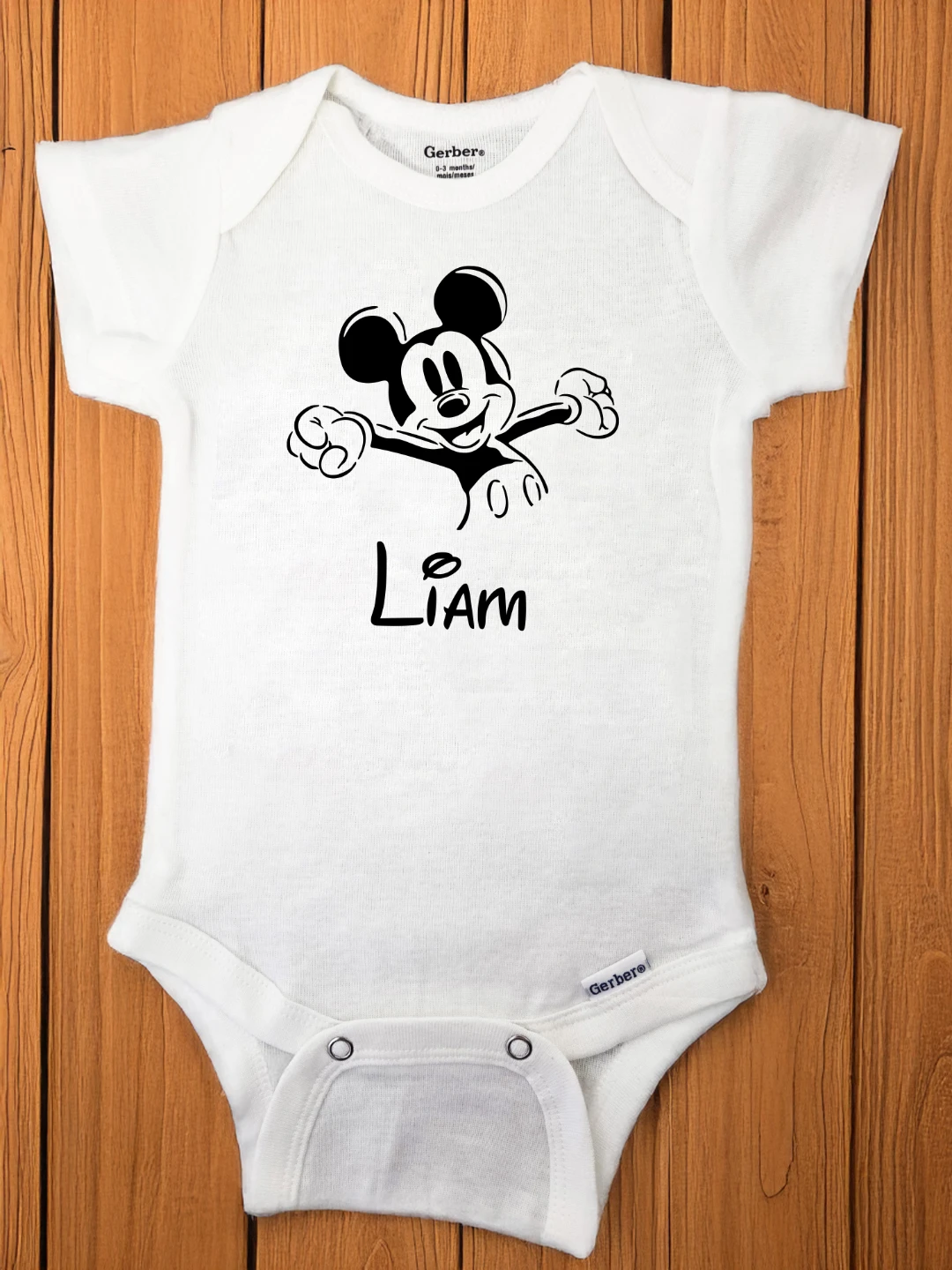 Custom Disney Mickey Minnie Baby Onesie