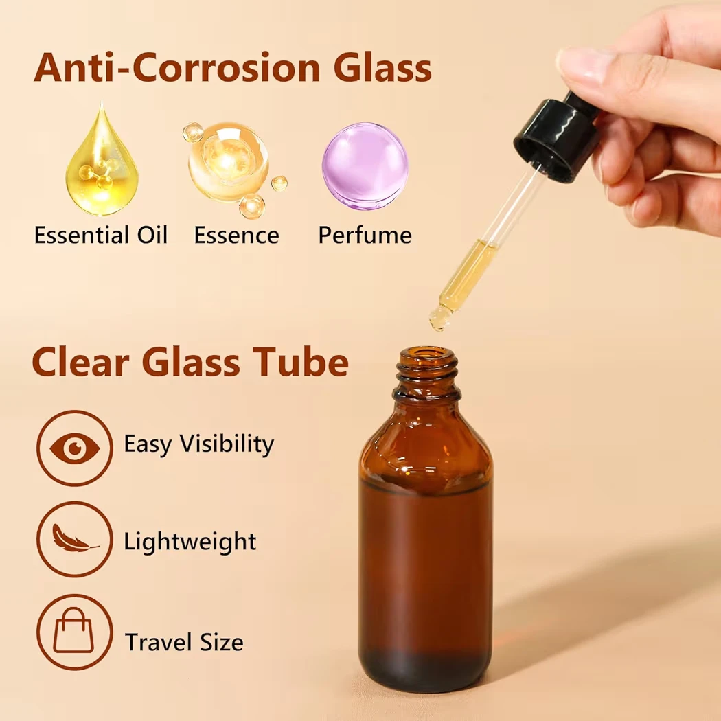 Keywing 2oz Amber Glass Dropper Bottles (36 count) - photo 4