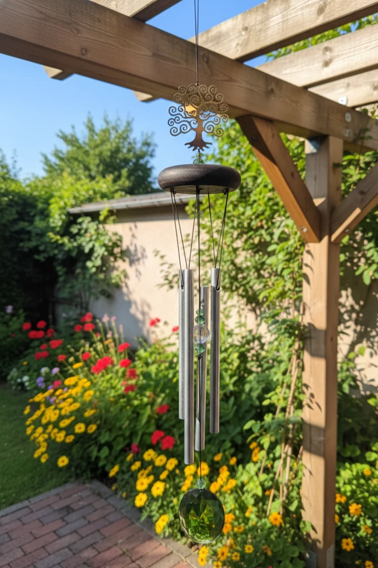 Decorative Wind Chime with Tree of Life Top