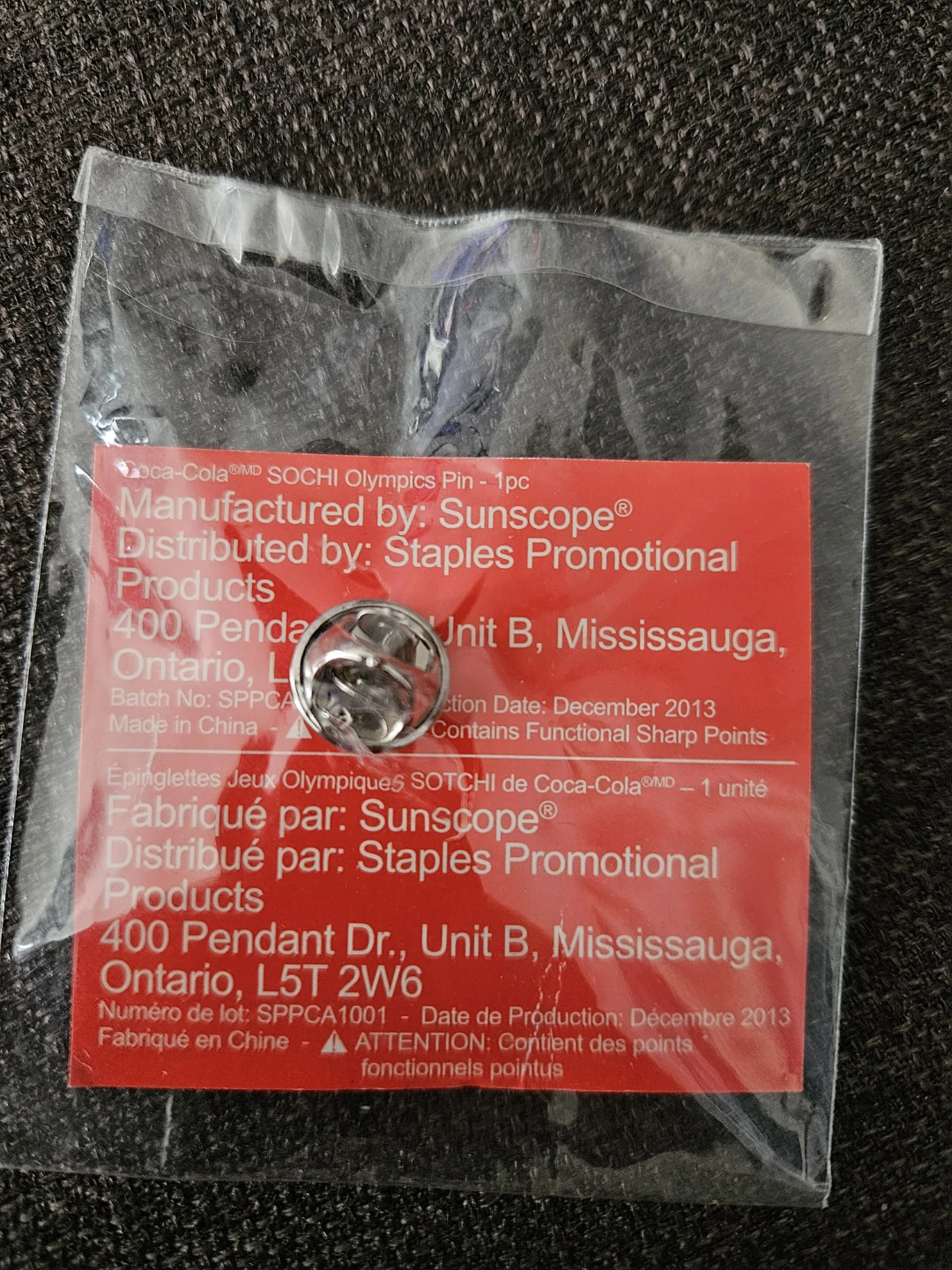 Coca-Cola SOCHI 2014 Olympic Games Limited Edition Pin #3 Sealed - photo 2