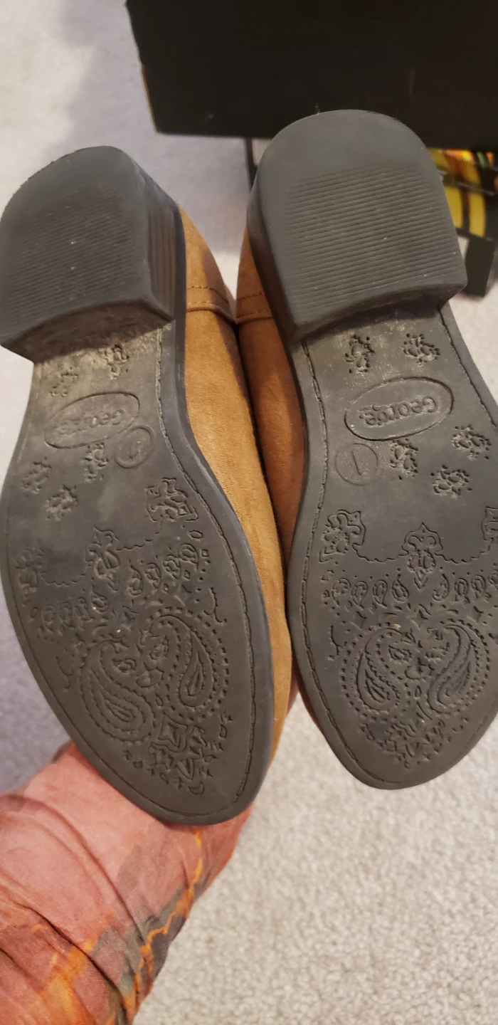 George Tan Suede Boots with Fringe - Size 1 - photo 2