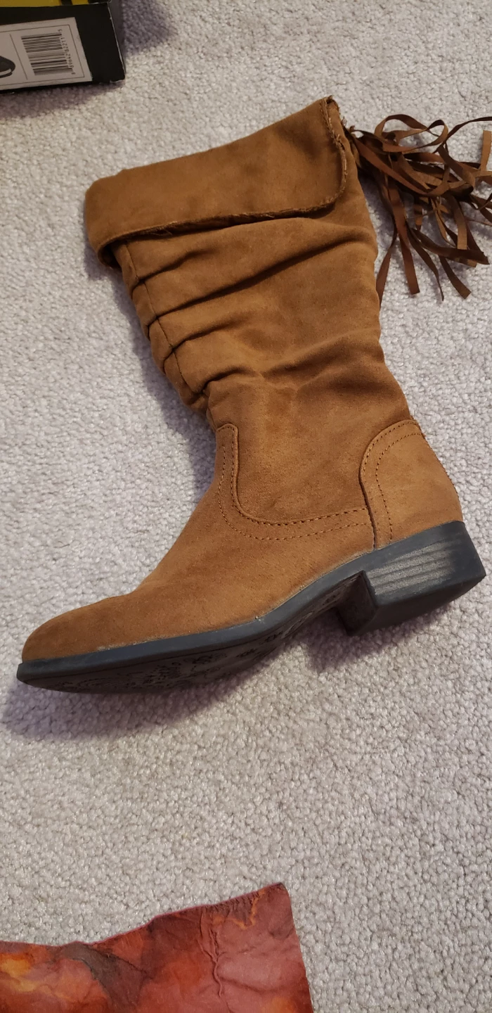 George Tan Suede Boots with Fringe - Size 1 - photo 5