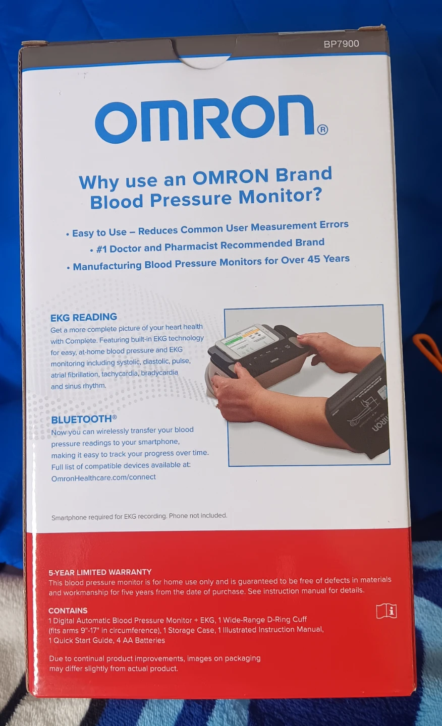 Omron Complete Upper Arm Blood Pressure Monitor + EKG BP7900 - photo 3