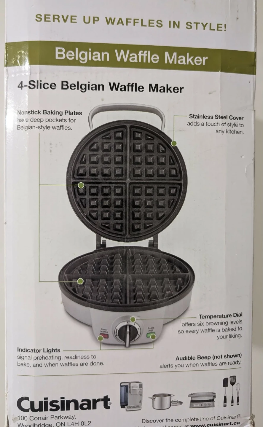 Cuisinart 4-Slice Belgian Waffle Maker - photo 4