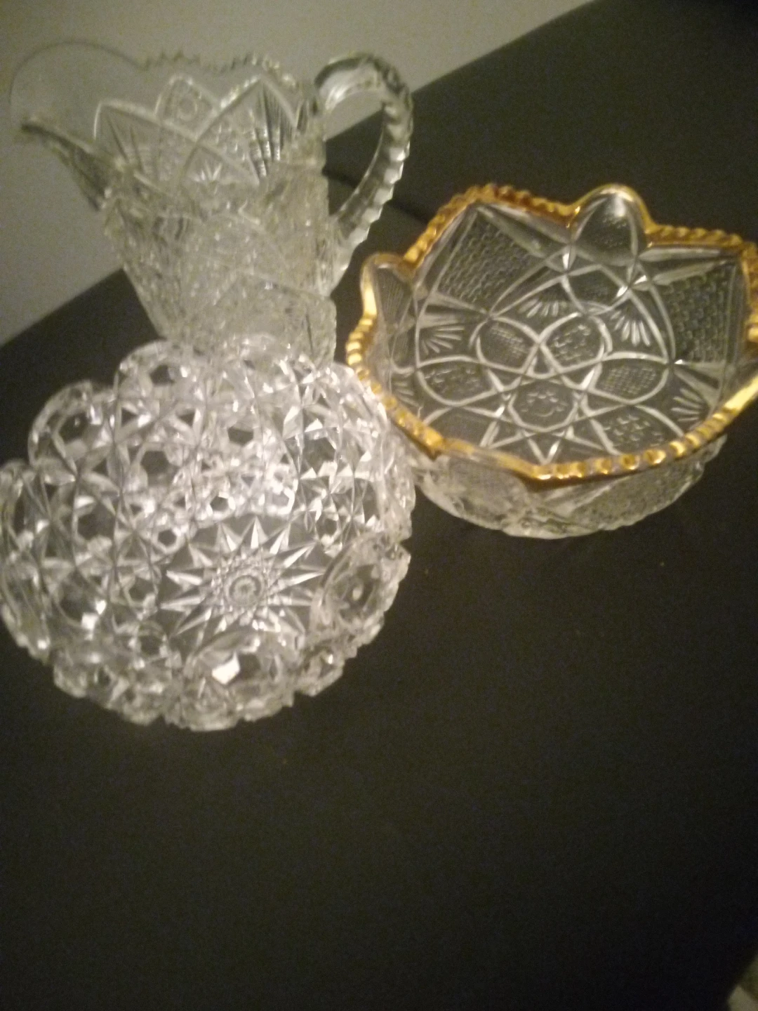 Vintage Clear Glass Bowls and Pitcher - photo 3