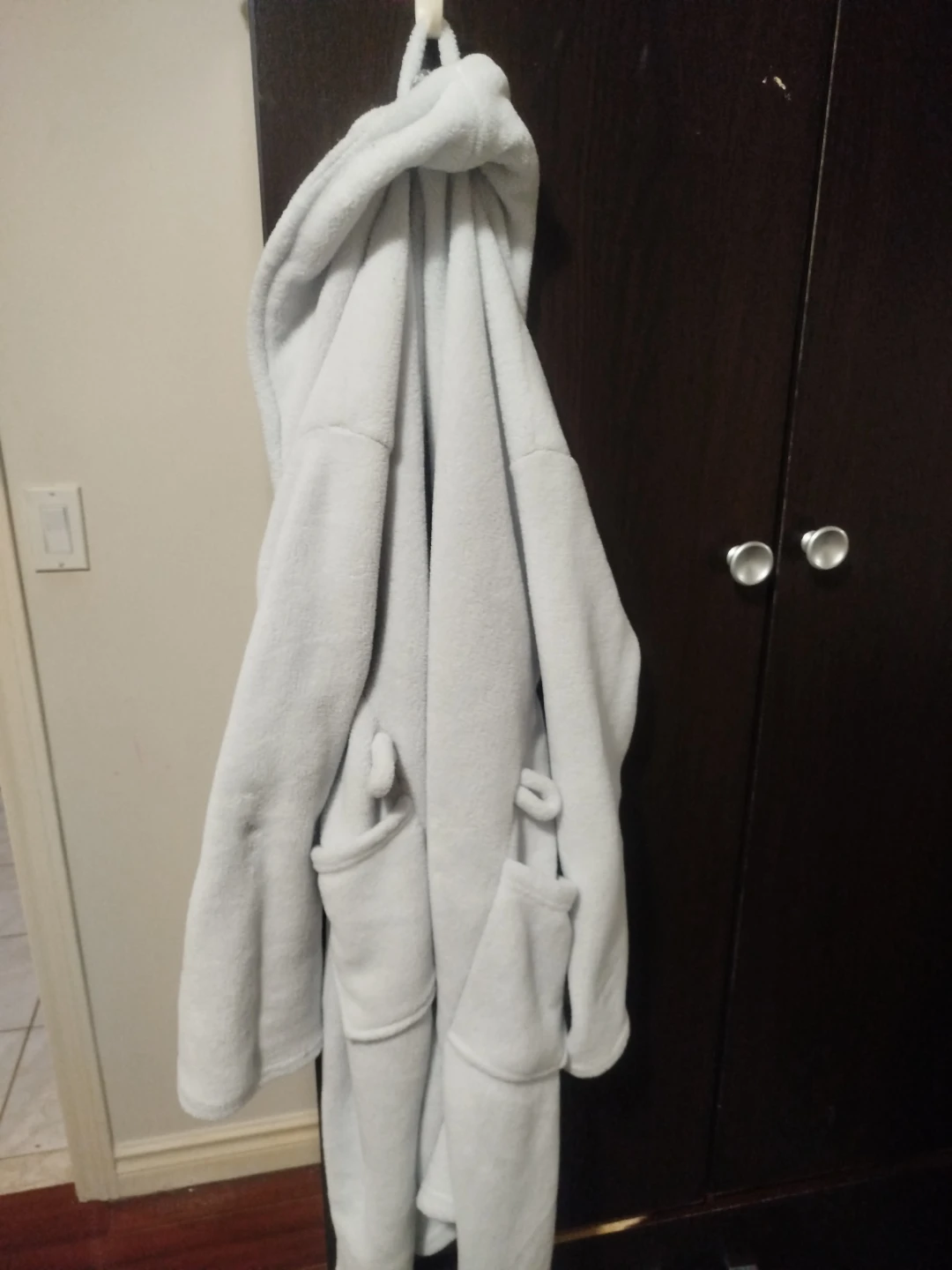 White fluffy Bathrobe