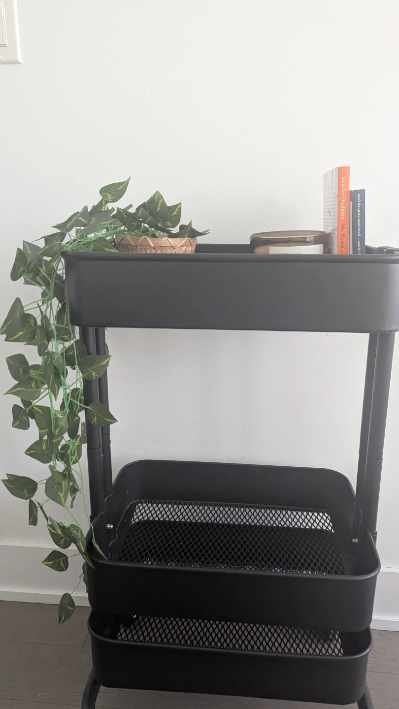 Black Rolling Cart – Perfect for Bar/Kitchen - photo 2