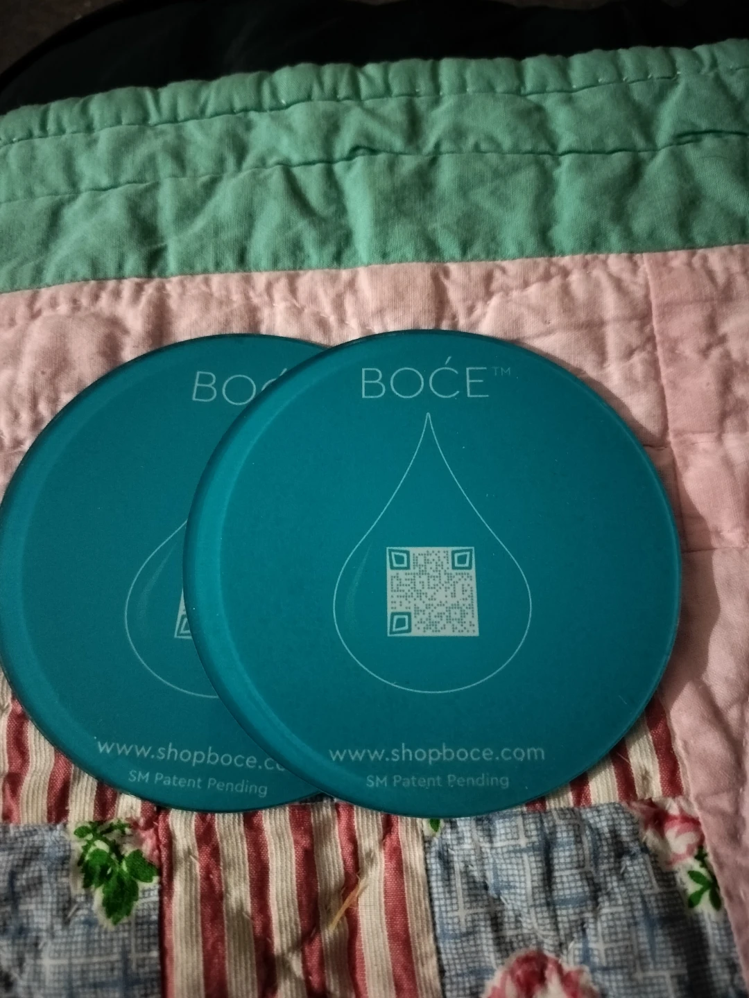 Boce Teal Coasters - Set of 2