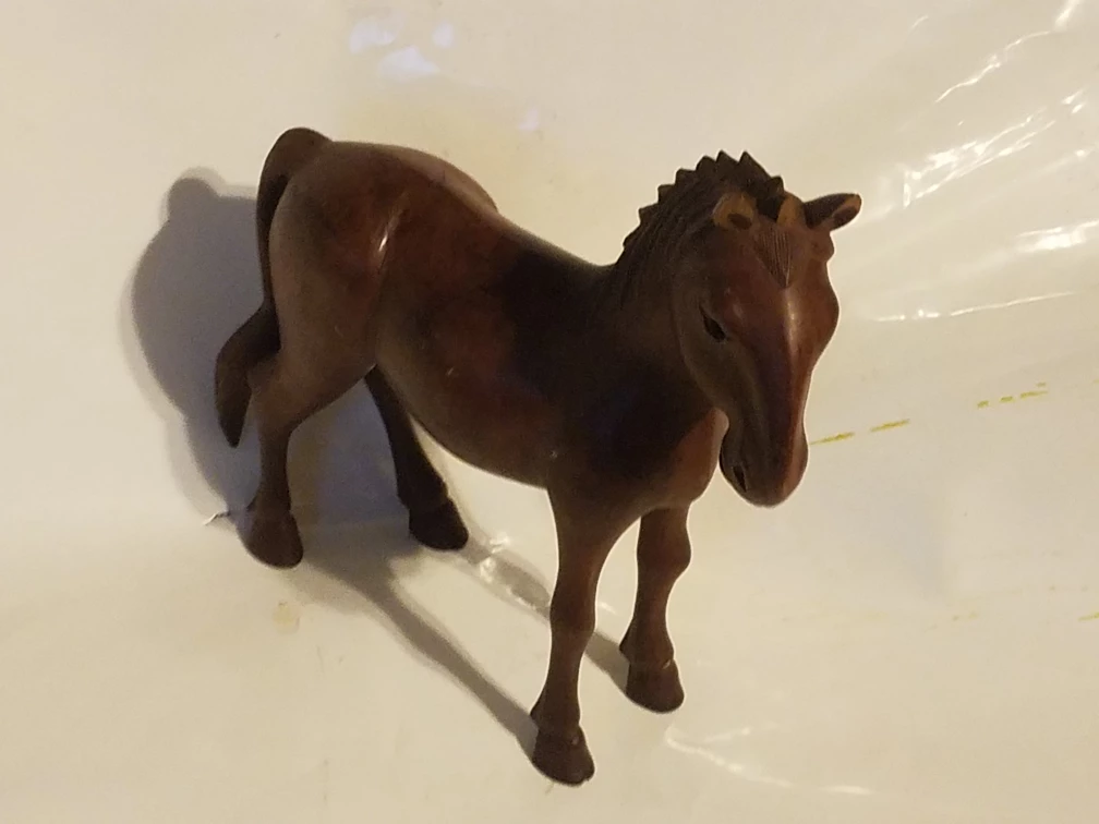 Vintage Wood Horse Figurine - photo 2