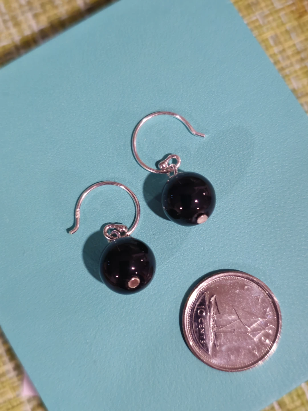 Onyx Drop Earrings, 925 Sterling Silver - photo 2