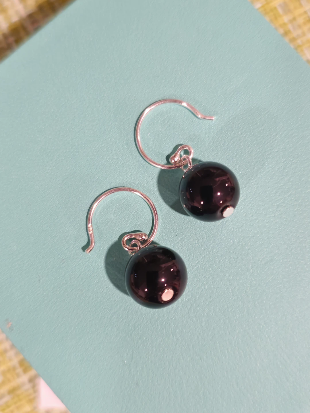 Onyx Drop Earrings, 925 Sterling Silver - photo 3