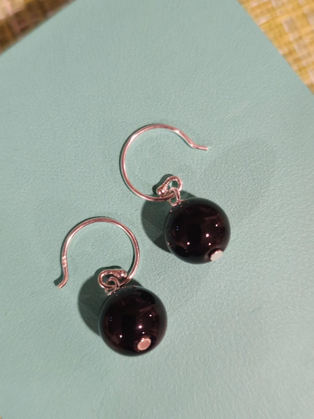 Onyx Drop Earrings, 925 Sterling Silver - photo 4