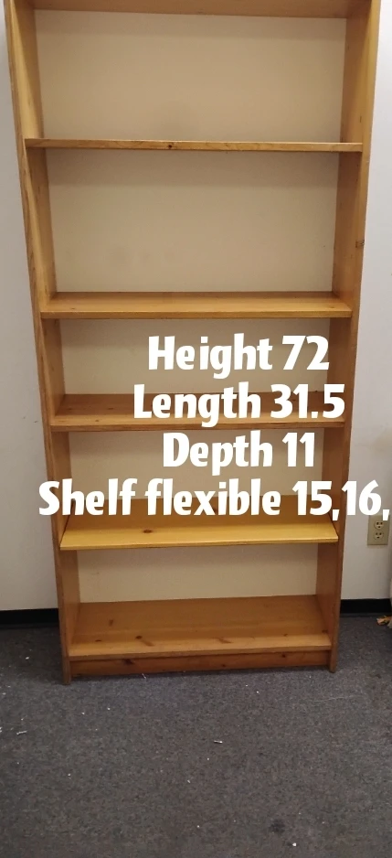 Wooden Bookshelf - 72" Height - photo 2
