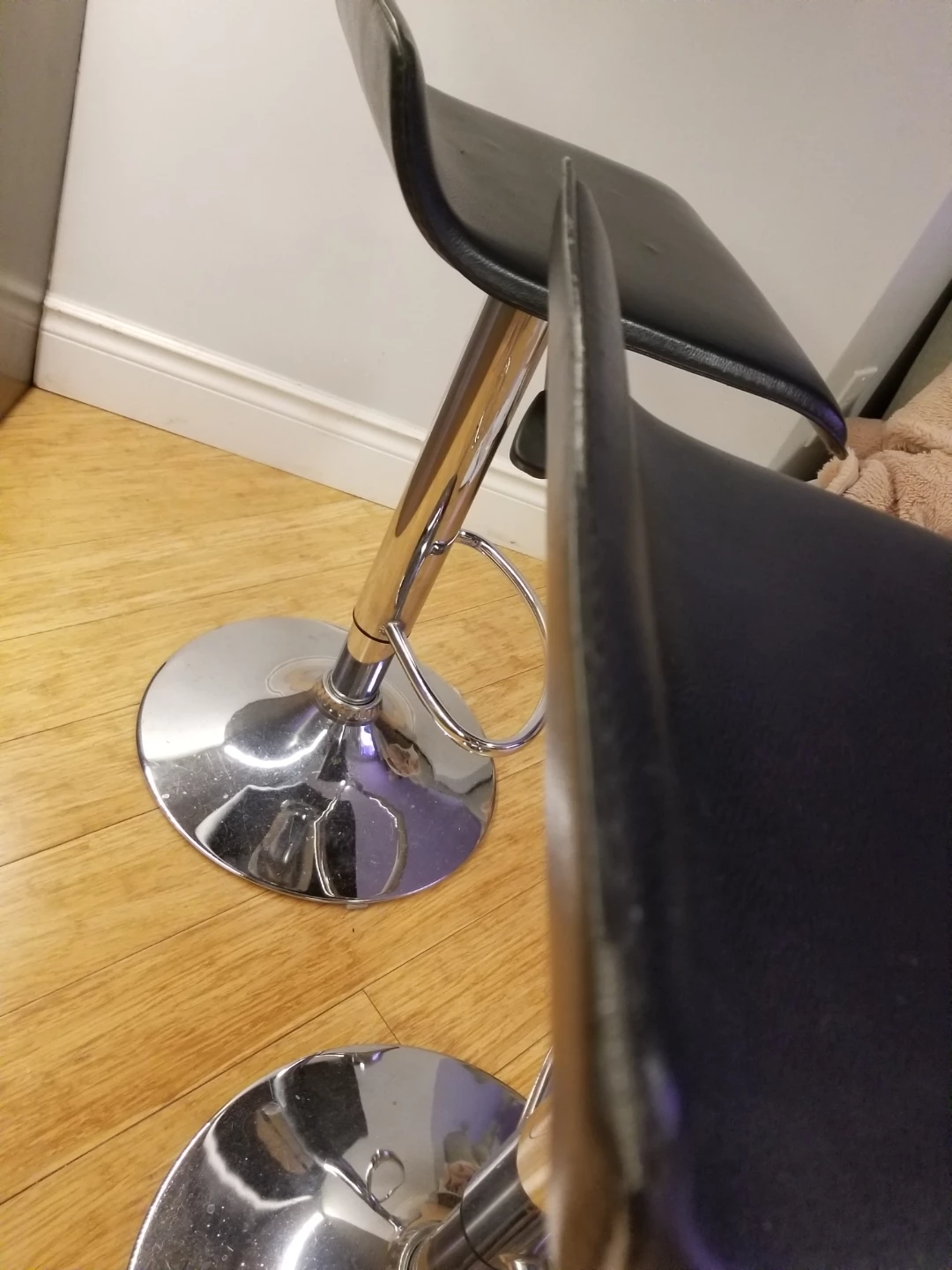 Pair Adjustable Height Bar Stools - photo 4