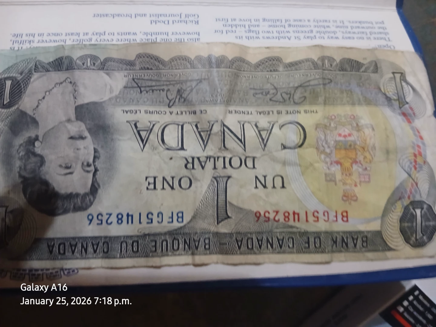 Bank of Canada One Dollar Bill - photo 4