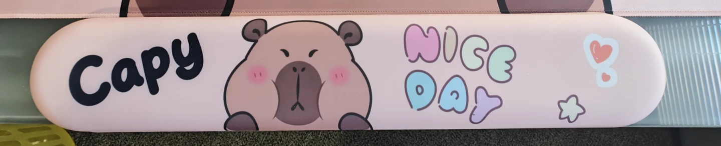 Capy 'Nice Day' Mousepad with Wrist Rest 🧡💖 - photo 4