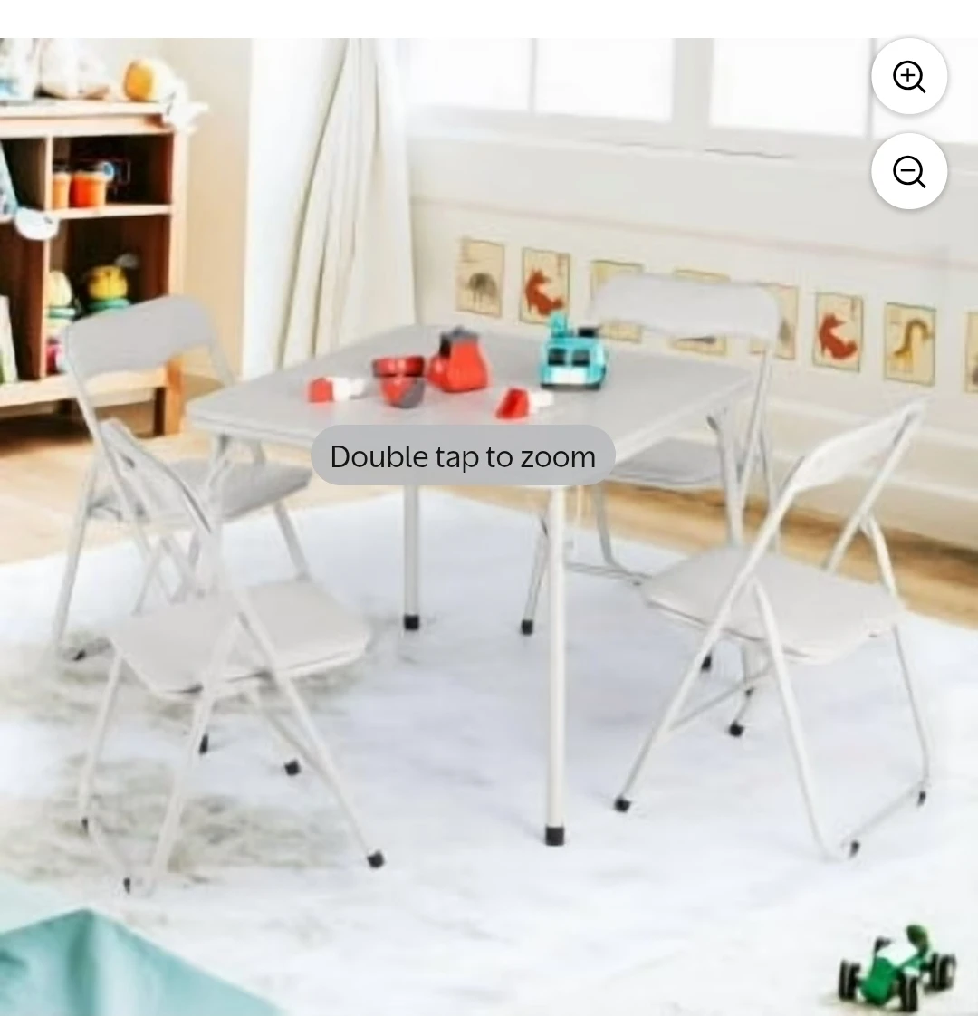 Kids Folding Table & 4 Chairs Set - White