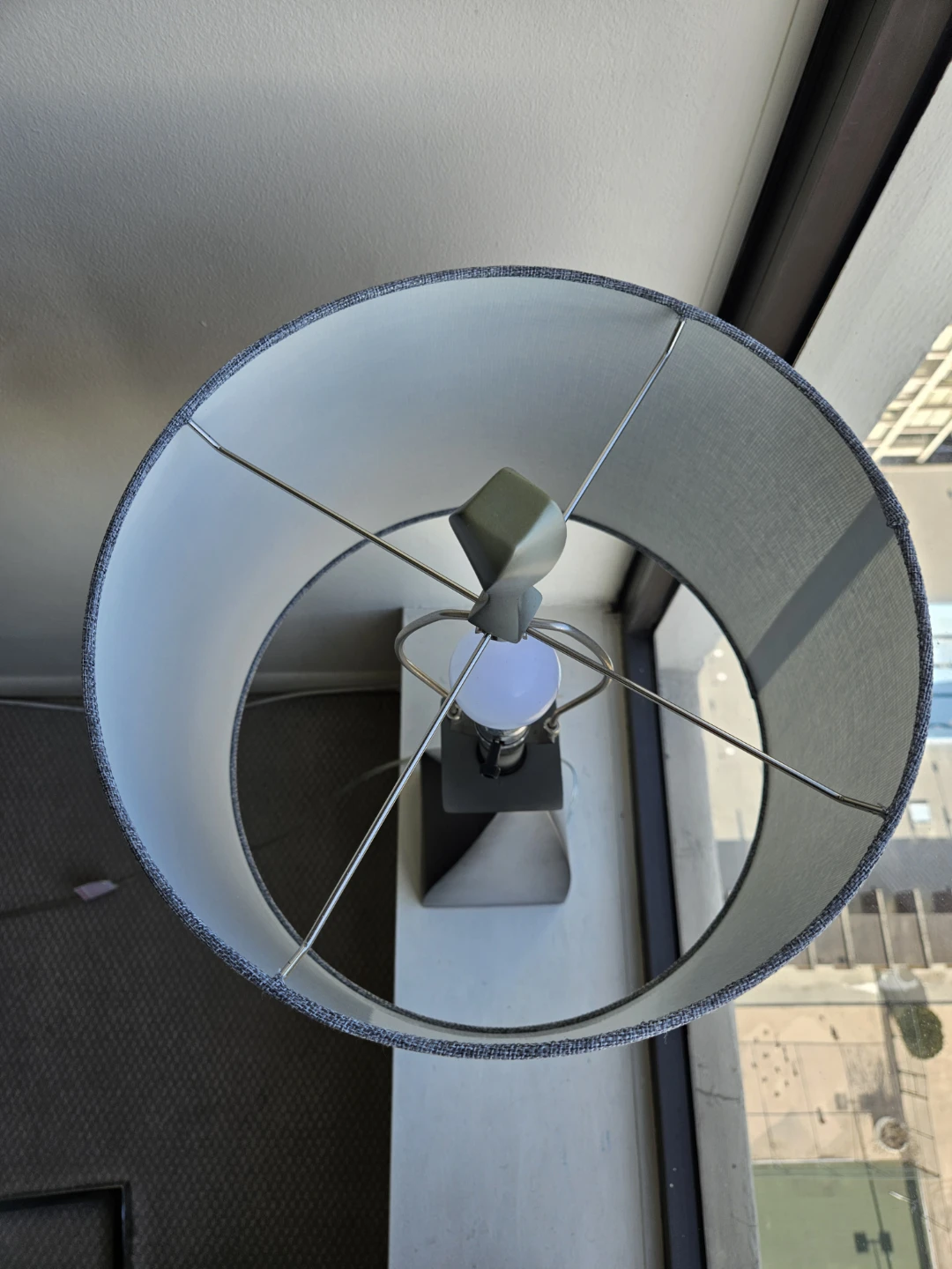 Set of 2 Gray Table Lamps - photo 2
