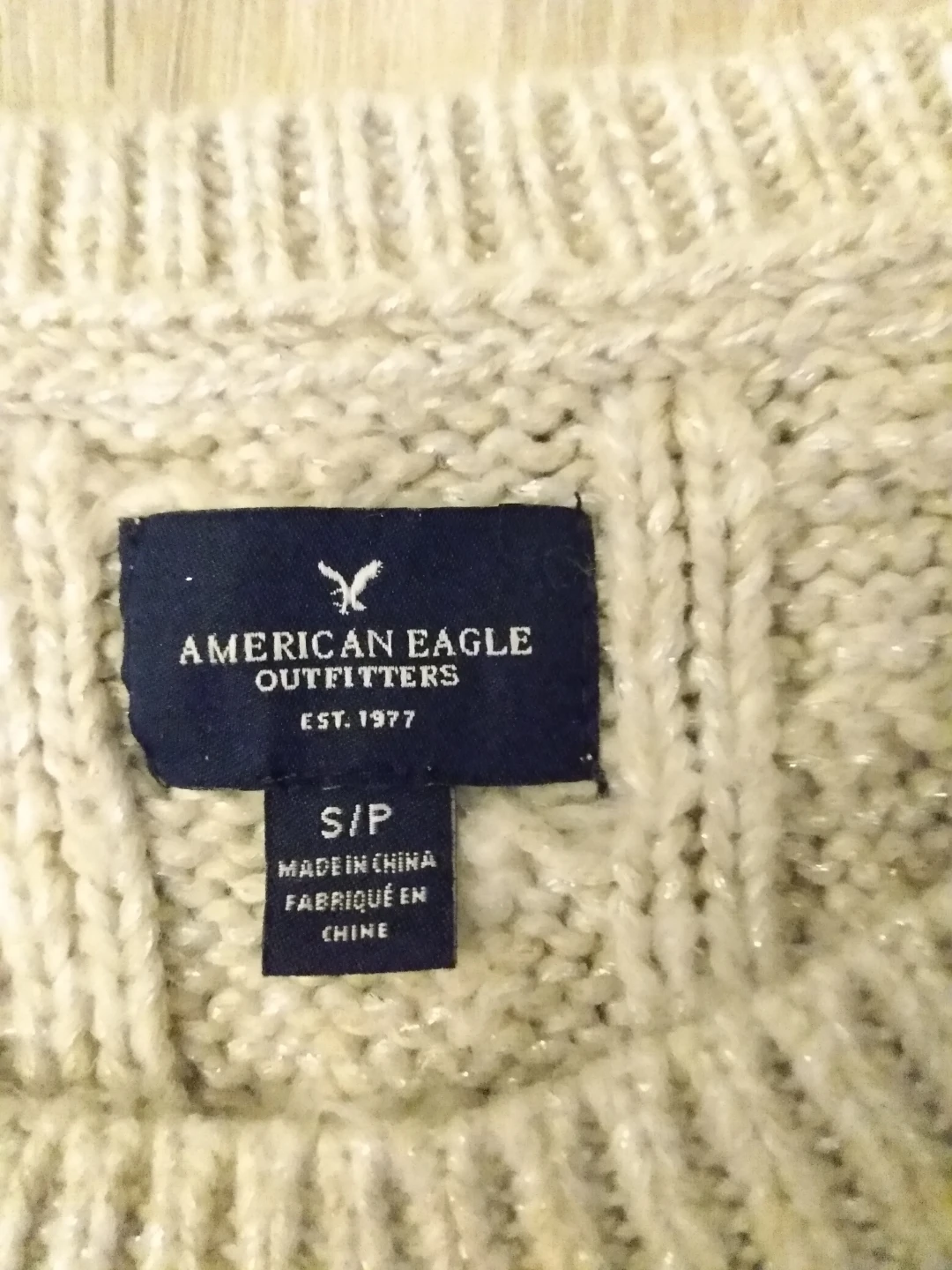 American Eagle Outfitters Silver Cable Knit Sweater - photo 5