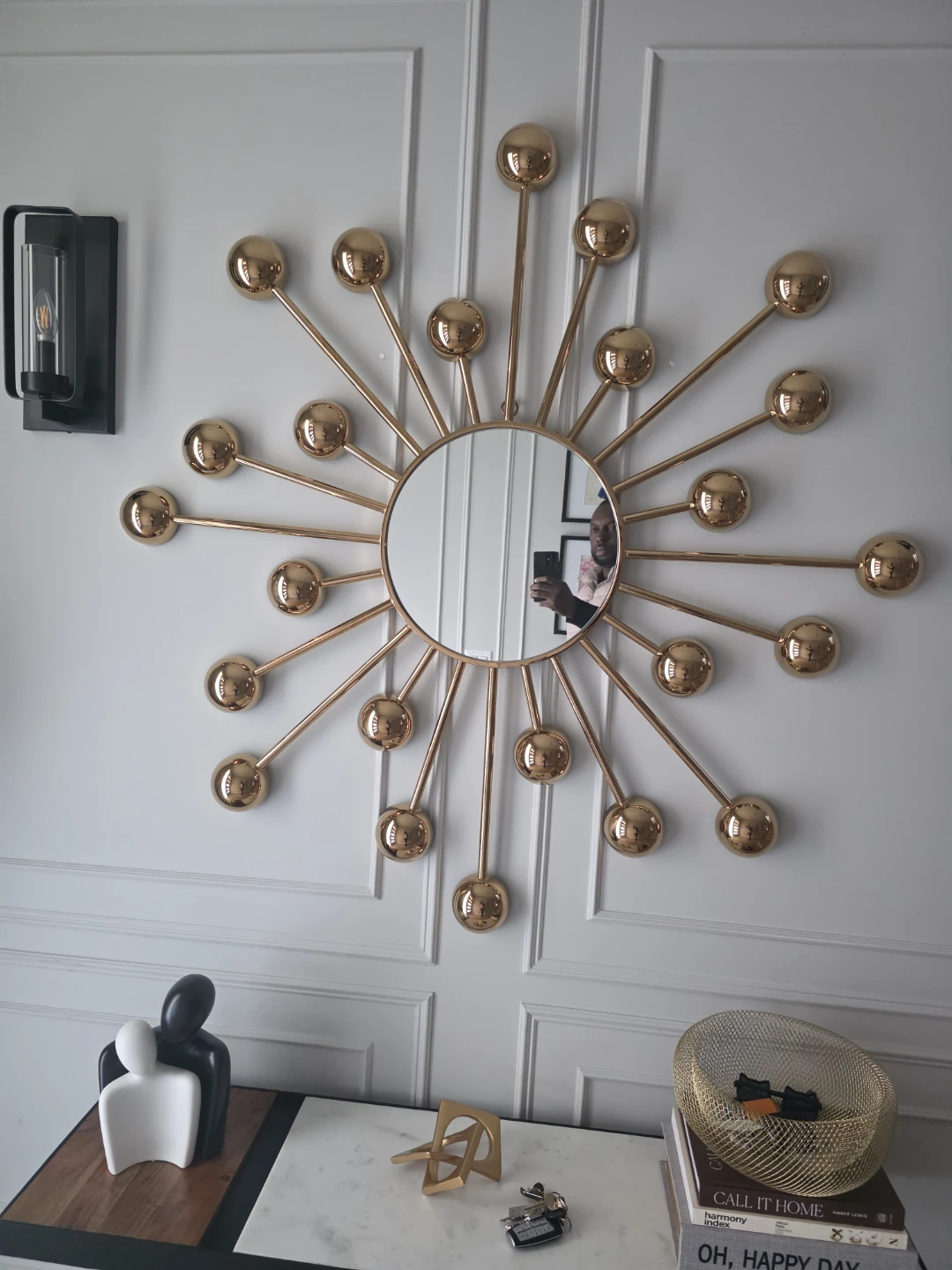 Deluxsh Gold Starburst Mirror - photo 4
