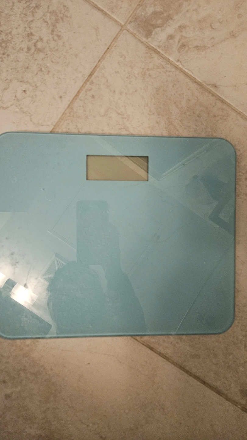 Blue digital weight scale