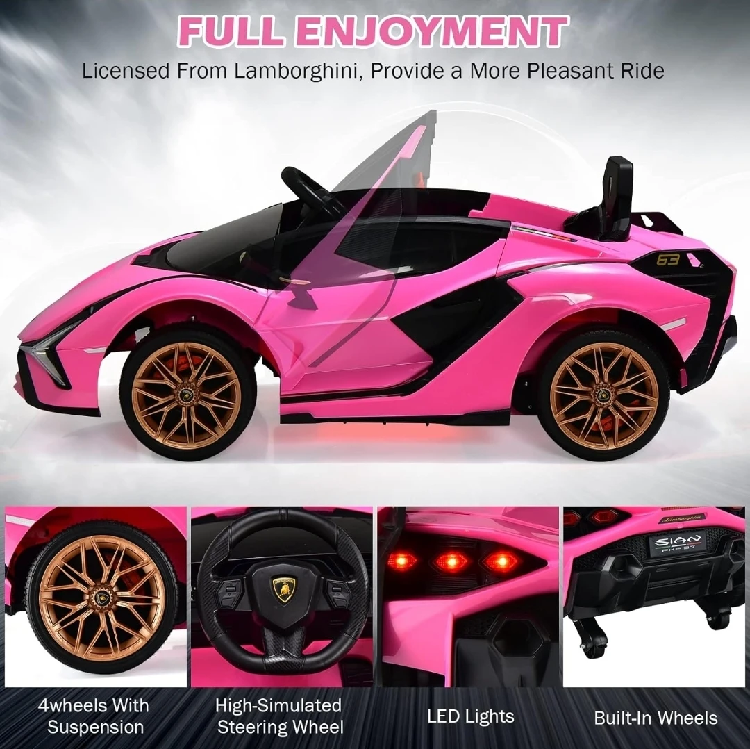Pink Lamborghini Sián FKP 37 Ride-On Car - photo 4
