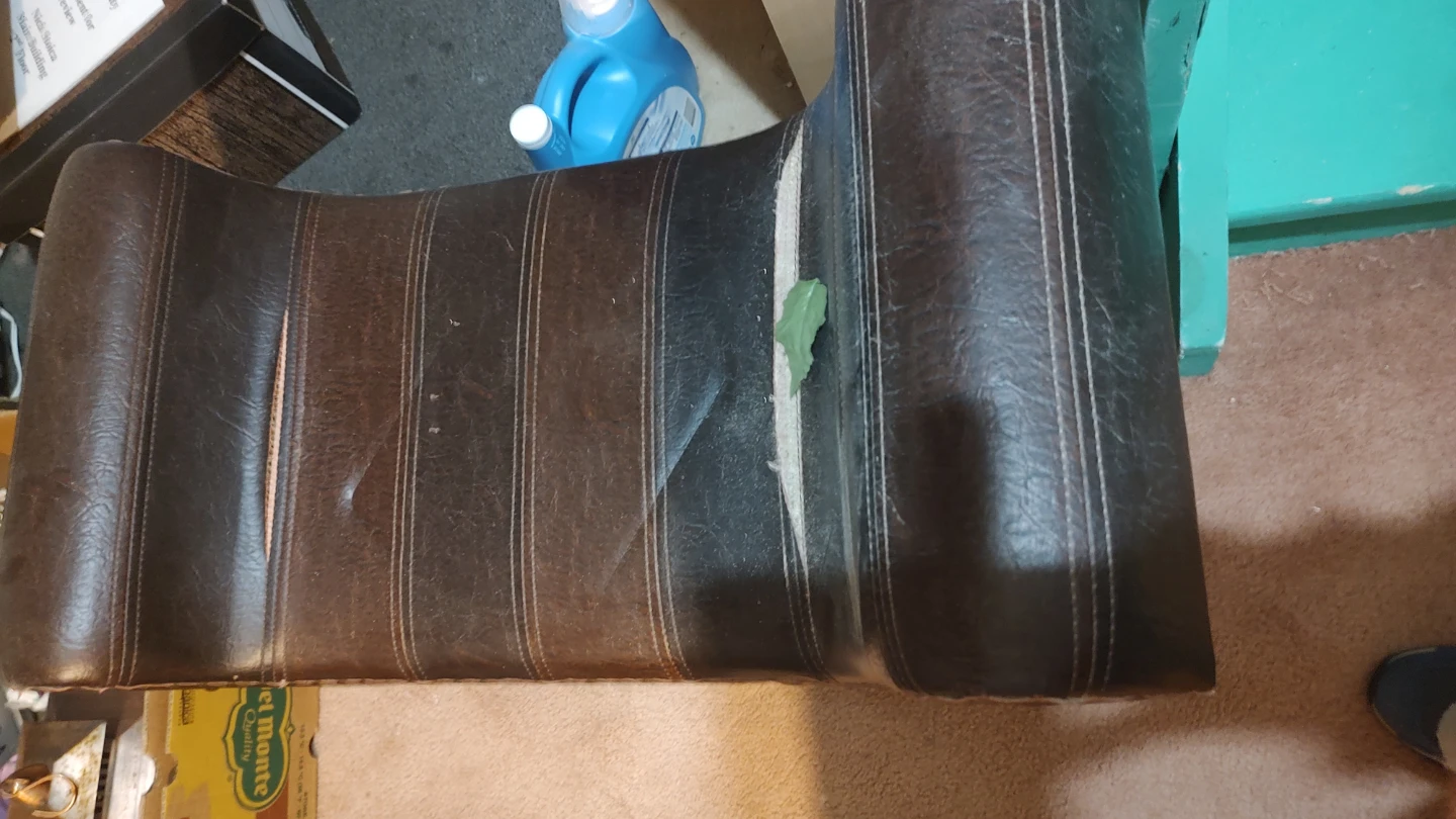 Brown Leather Bench Seat - photo 2