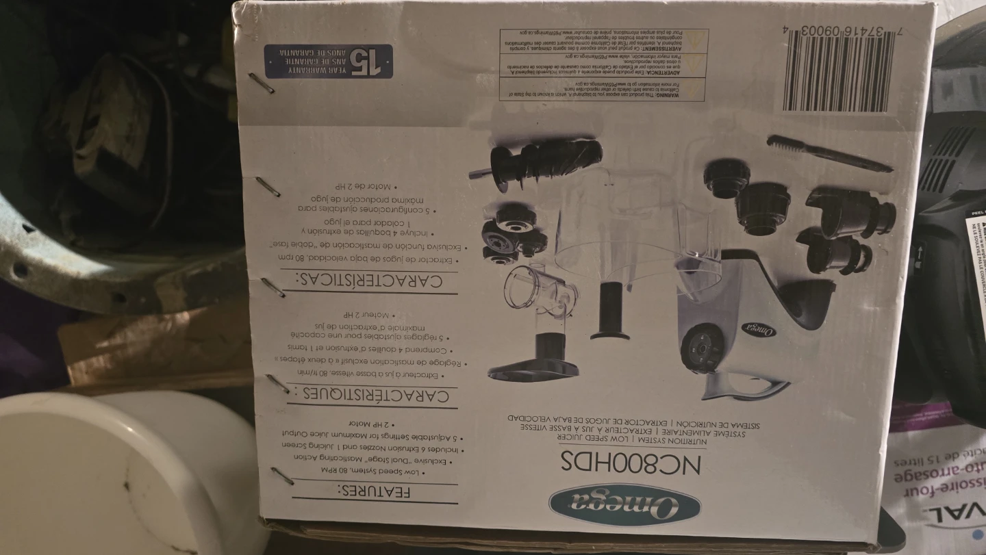 Omega NC800HDS Low Speed Juicer - photo 2