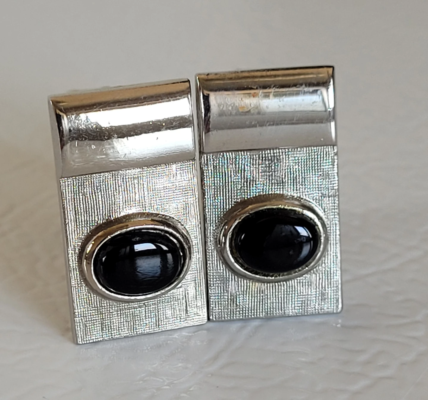 ♥️Vintage Park Lane Black Onyx Men's Cufflinks Men's