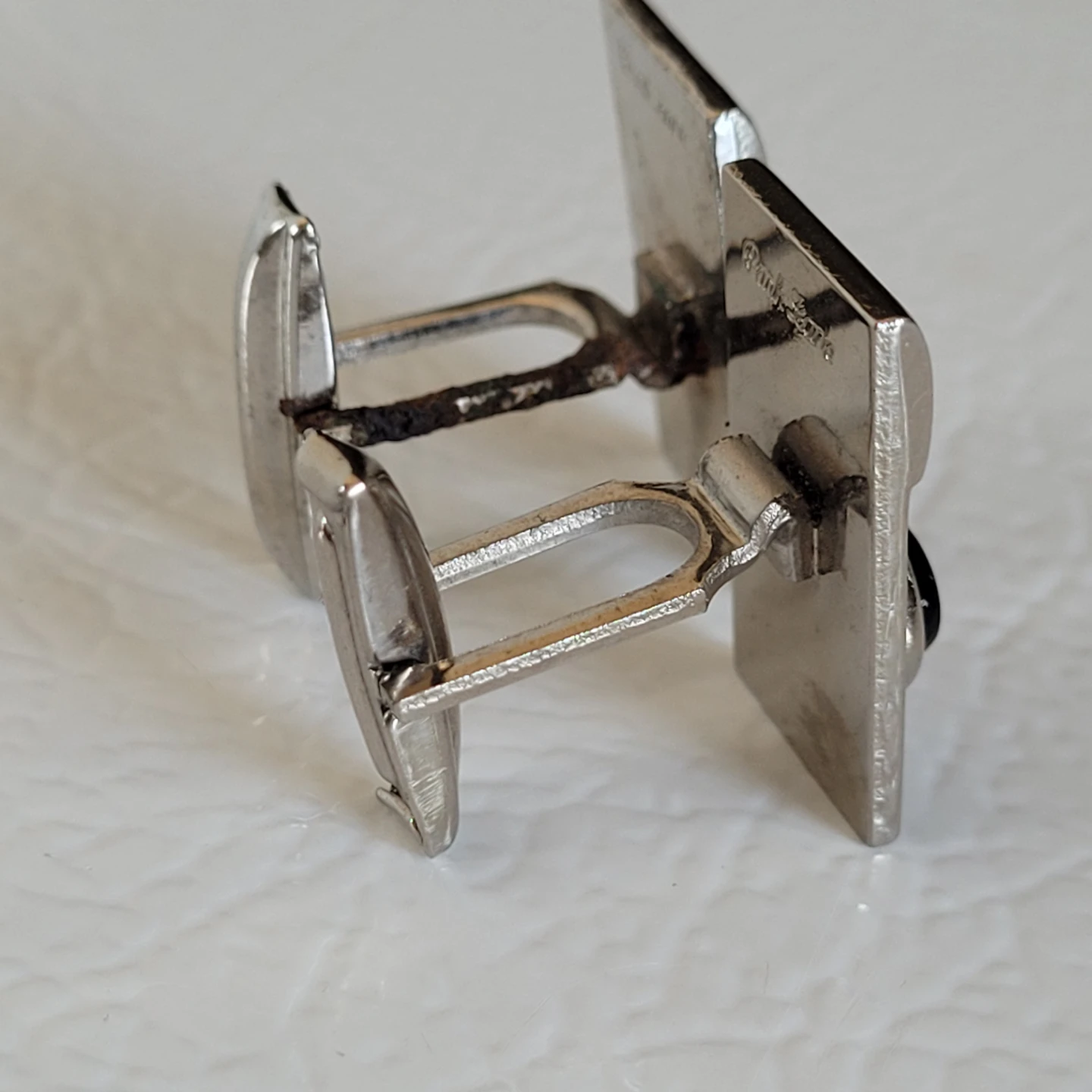 ♥️Vintage Park Lane Black Onyx Men's Cufflinks Men's - photo 2