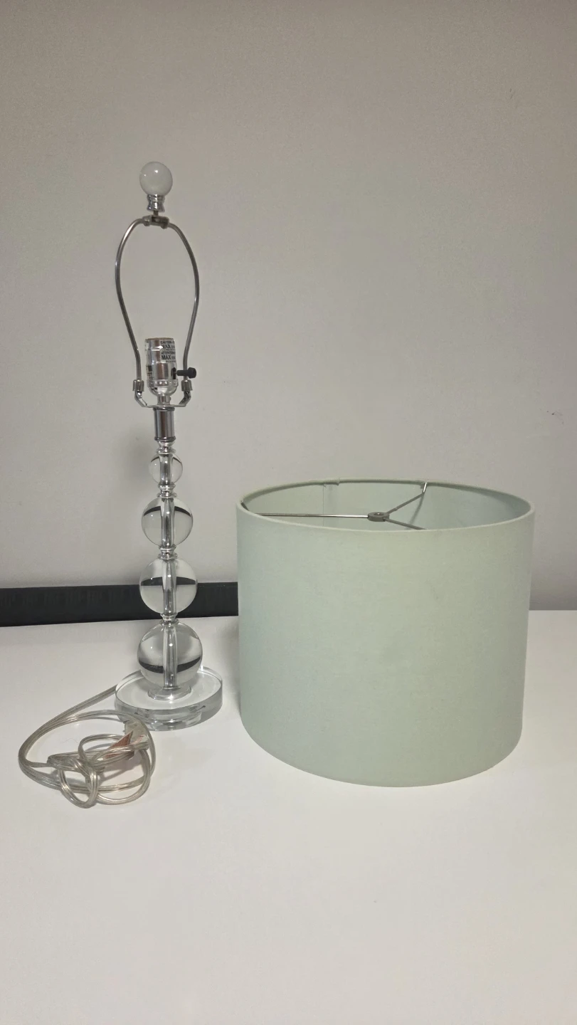 Crystal Ball Table Lamp with Light Green Shade - photo 4