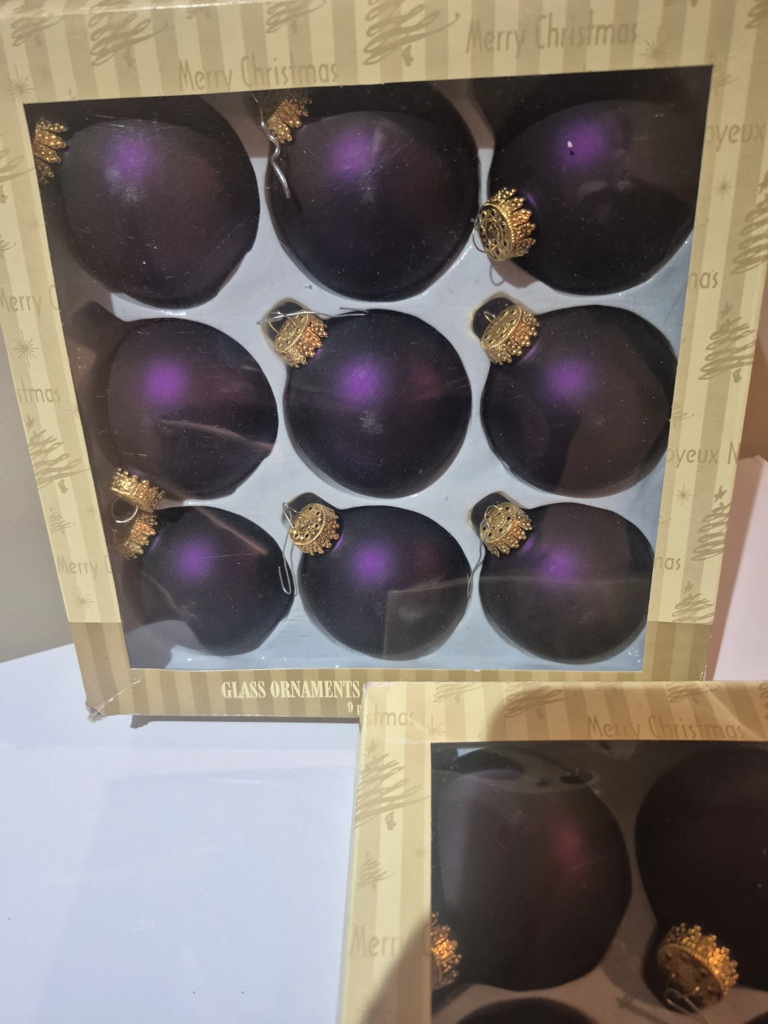 Purple Glass Christmas Ornaments - photo 2
