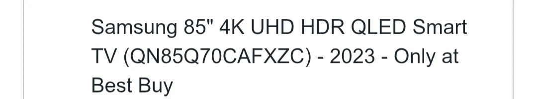 Samsung 85" 4K UHD QLED Smart TV (QN85Q70CAFXZC) - photo 2