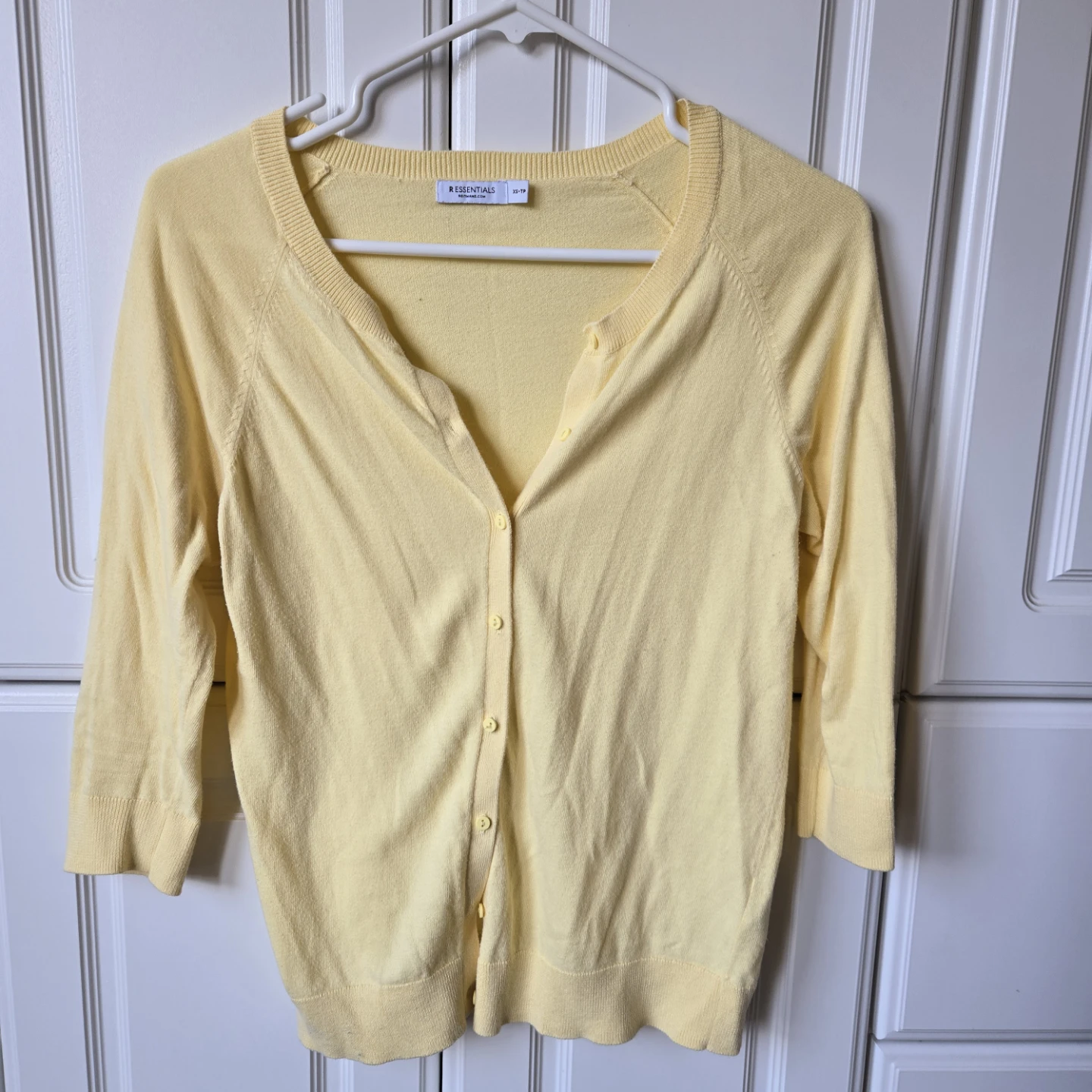 Reitmans Essentials Light Yellow Cardigan Sweater