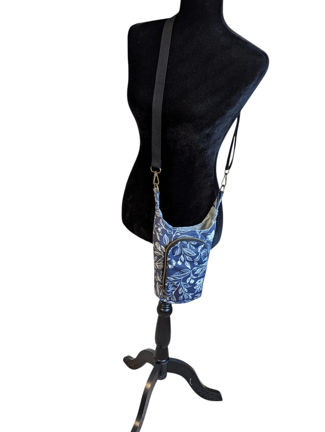 Handmade Floral Sling Water Bottle Bag
