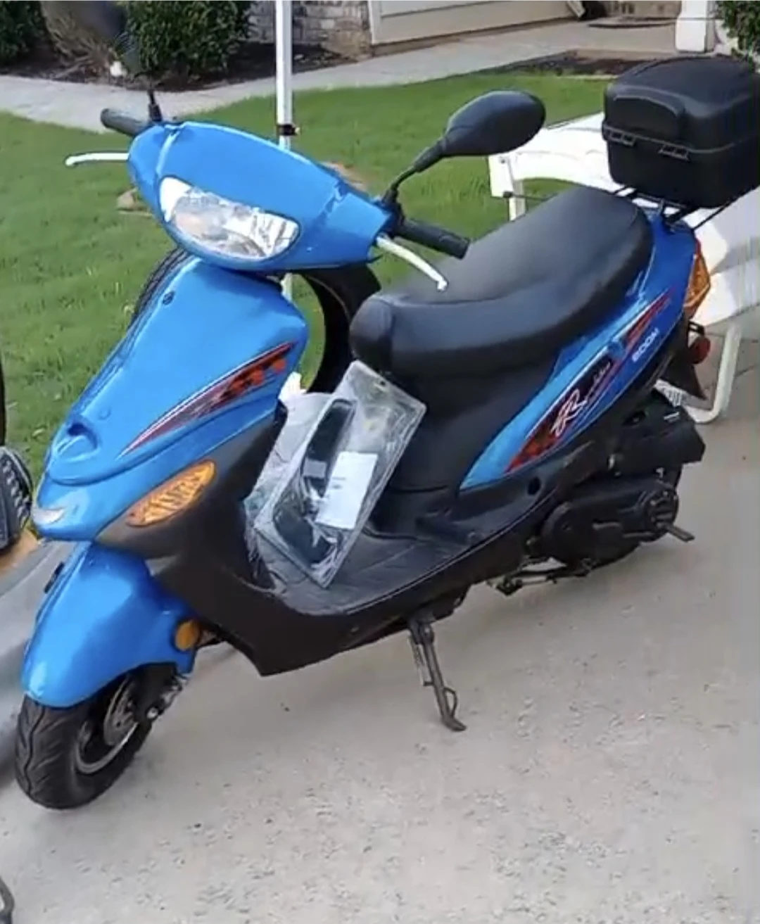 Blue Lance Rider Scooter with Storage Box