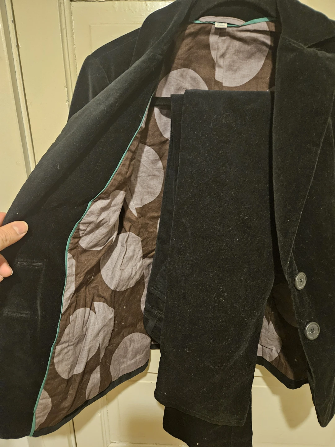 Boden Black Velvet Blazer and Pants Suit - photo 4