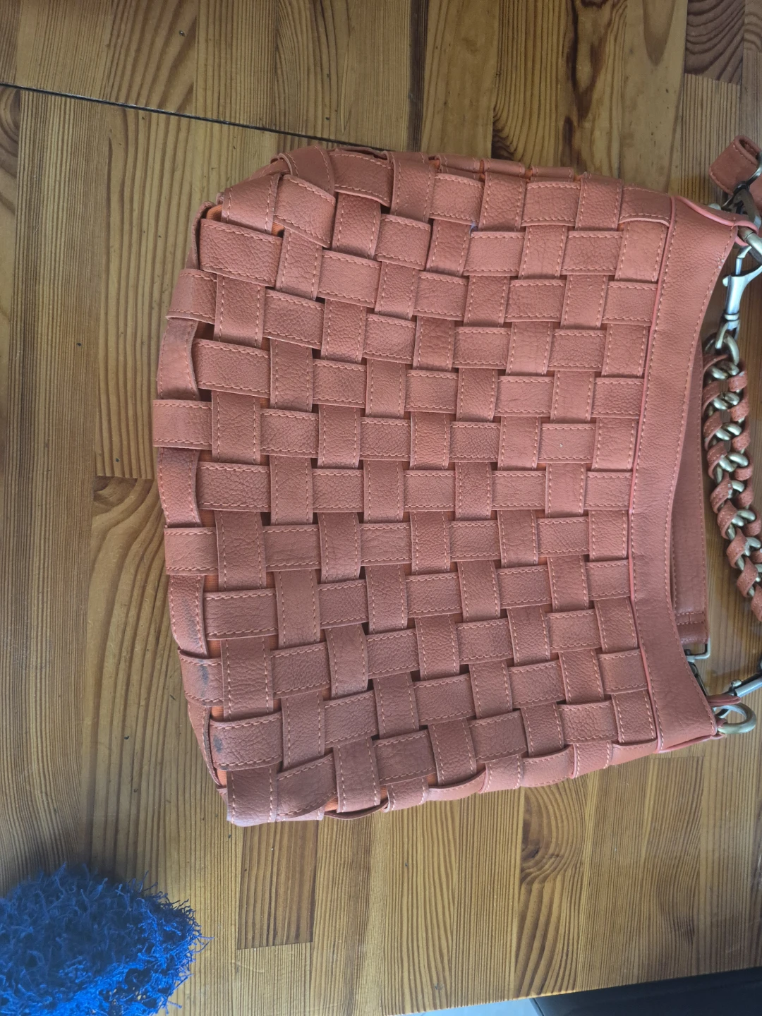 Orange Woven Shoulder Bag - photo 4