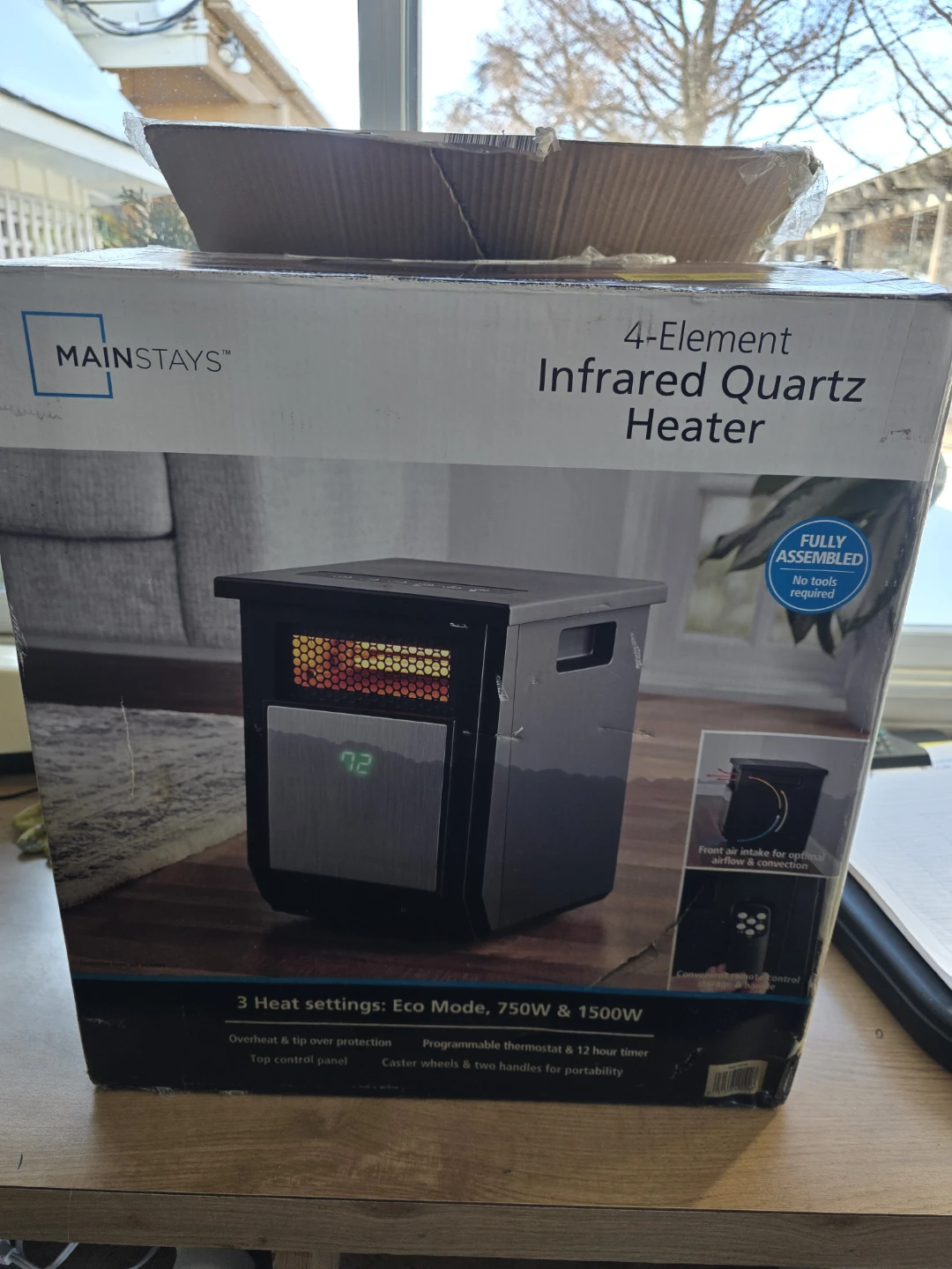 Mainstays 4-Element Infrared Quartz Heater - photo 2