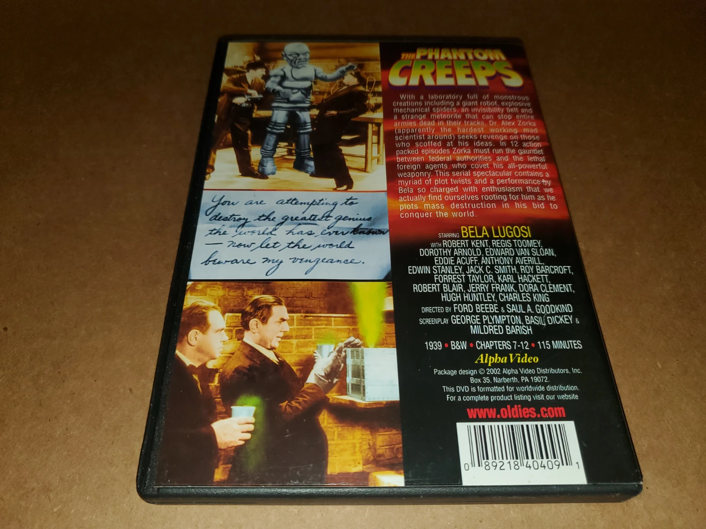 The Phantom Creeps DVD - photo 2