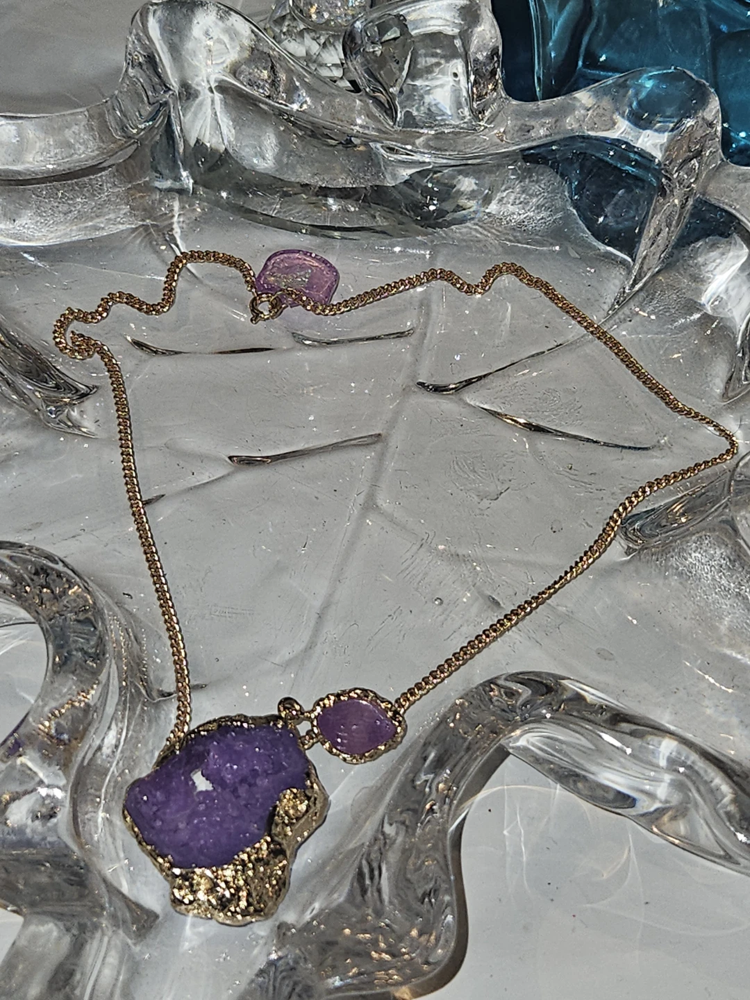 Natural Stone Pendant silver Necklace - photo 2