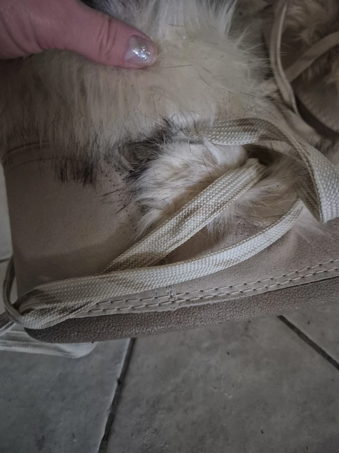 Cream and White Fur Winter Boots - photo 5