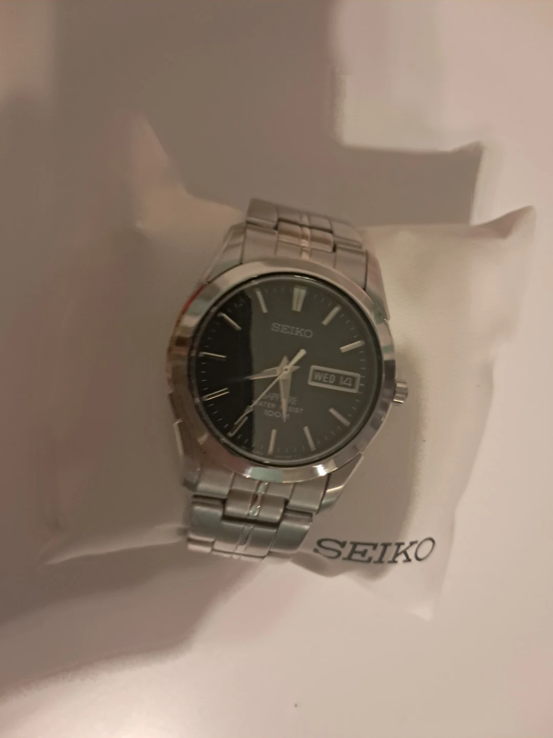 New with tags Seiko Sapphire Water Resist 100M Men's Watch - photo 3