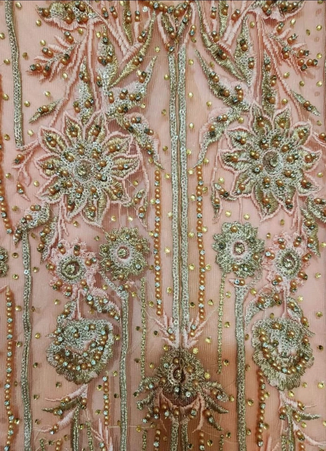 Peach Embellished gharara suit - photo 3