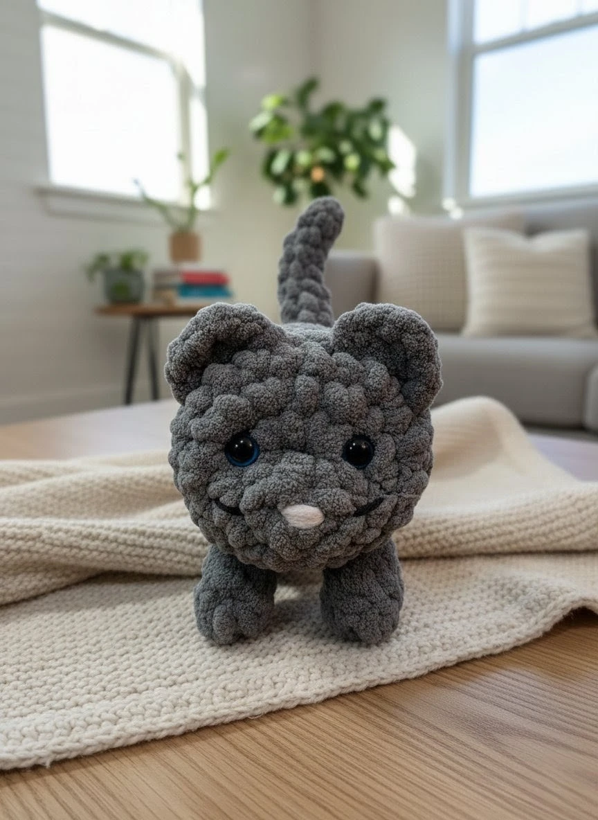 Handmade Crochet Cat Plushie